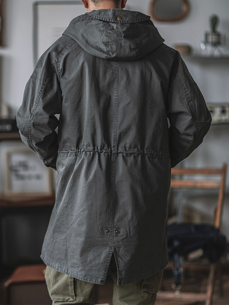 Ragnar - Chaqueta Con Capucha De Estilo Militar Vintage