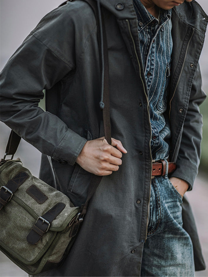 Ragnar - Chaqueta Con Capucha De Estilo Militar Vintage