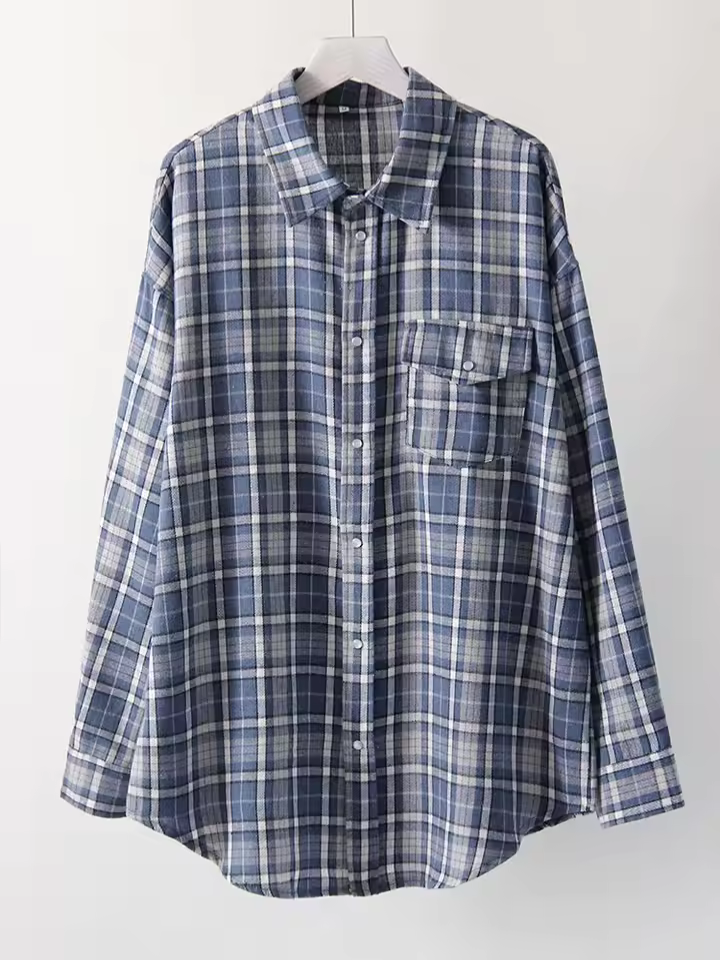 LUSIANA™ | CAMISA DE CUADROS OVERSIZE VINTAGE