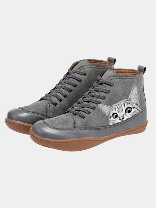 Mina | Botines de Cuero con Estilo Felino