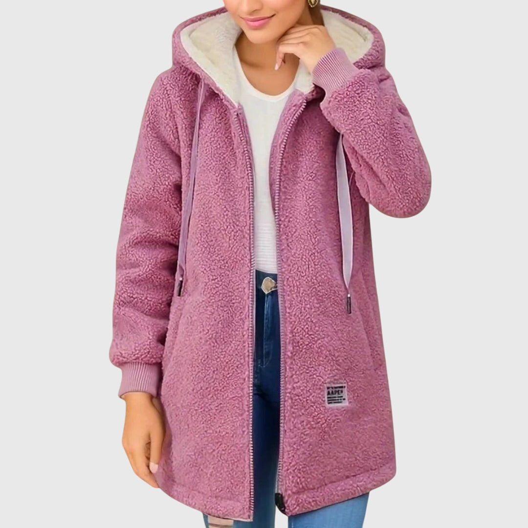 Cálida Chaqueta Polar Teddy Para Mujer