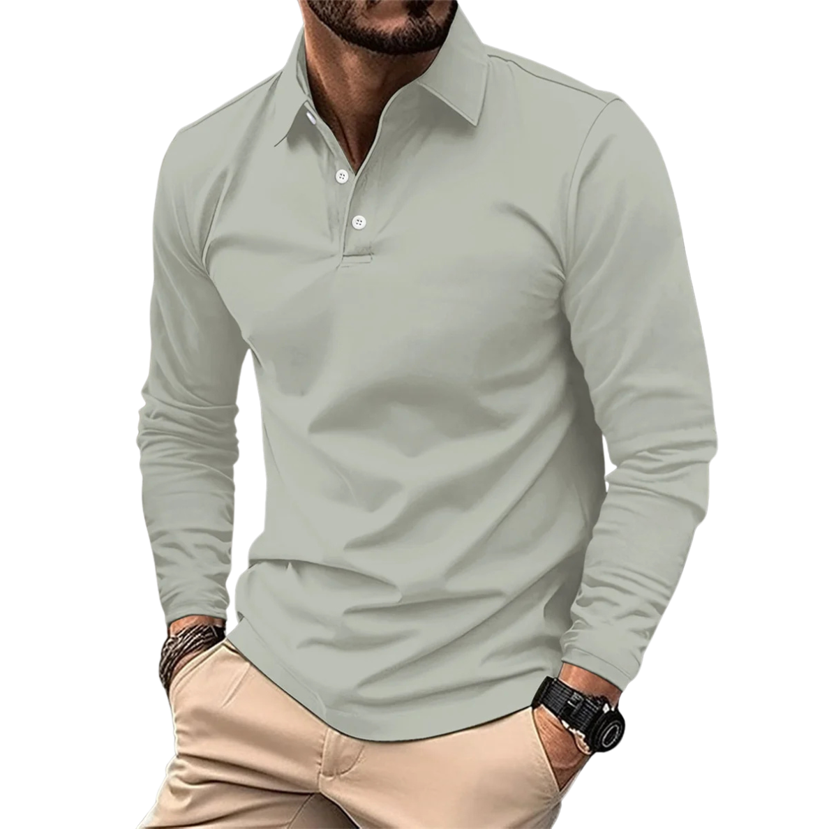 Enne | Polo De Manga Larga De Lujo Para Hombre