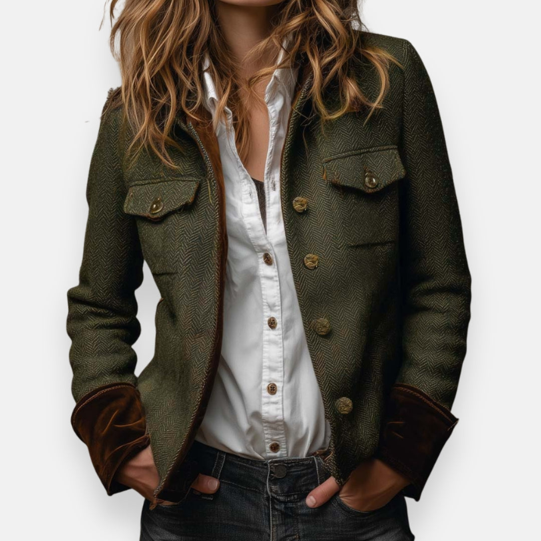 Ana Jacket | Elegante Con Detalles De Terciopelo