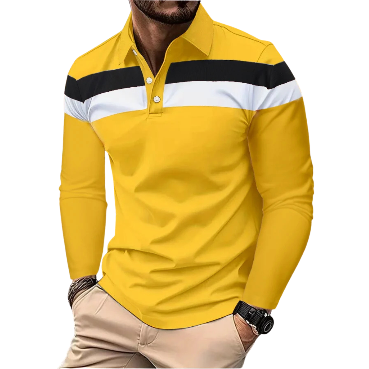 Egu | Polo De Rayas Tricolor Para Hombre