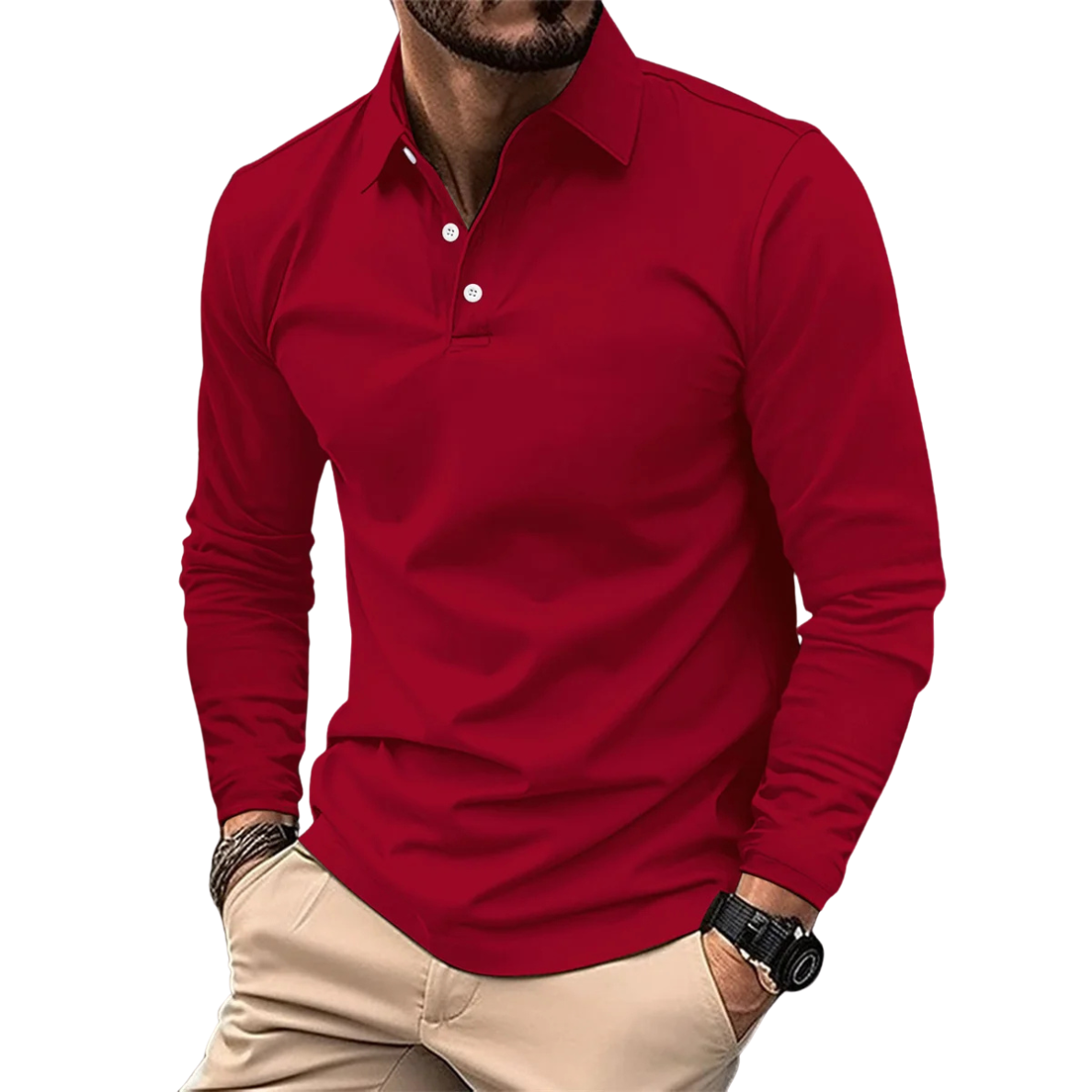 Enne | Polo De Manga Larga De Lujo Para Hombre