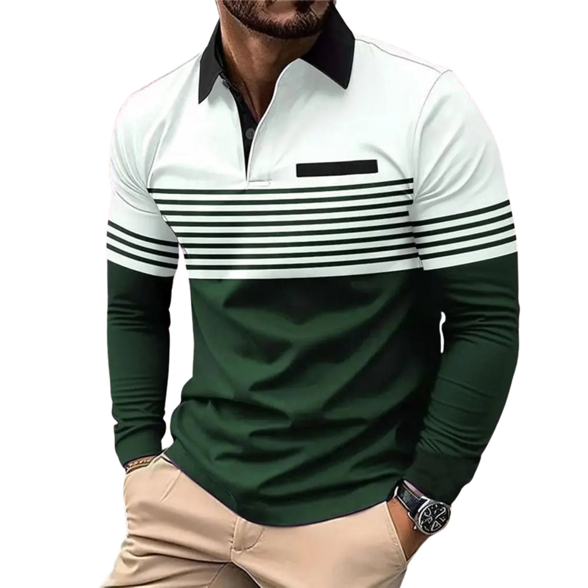 Mialo | Polo de manga larga de lujo para hombre