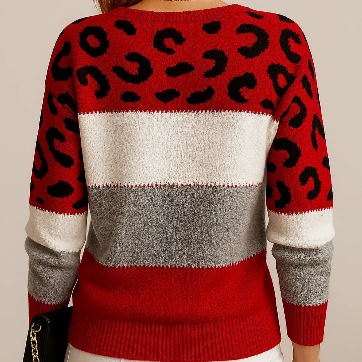 Julieta™ | Suéter casual con estampado de leopardo