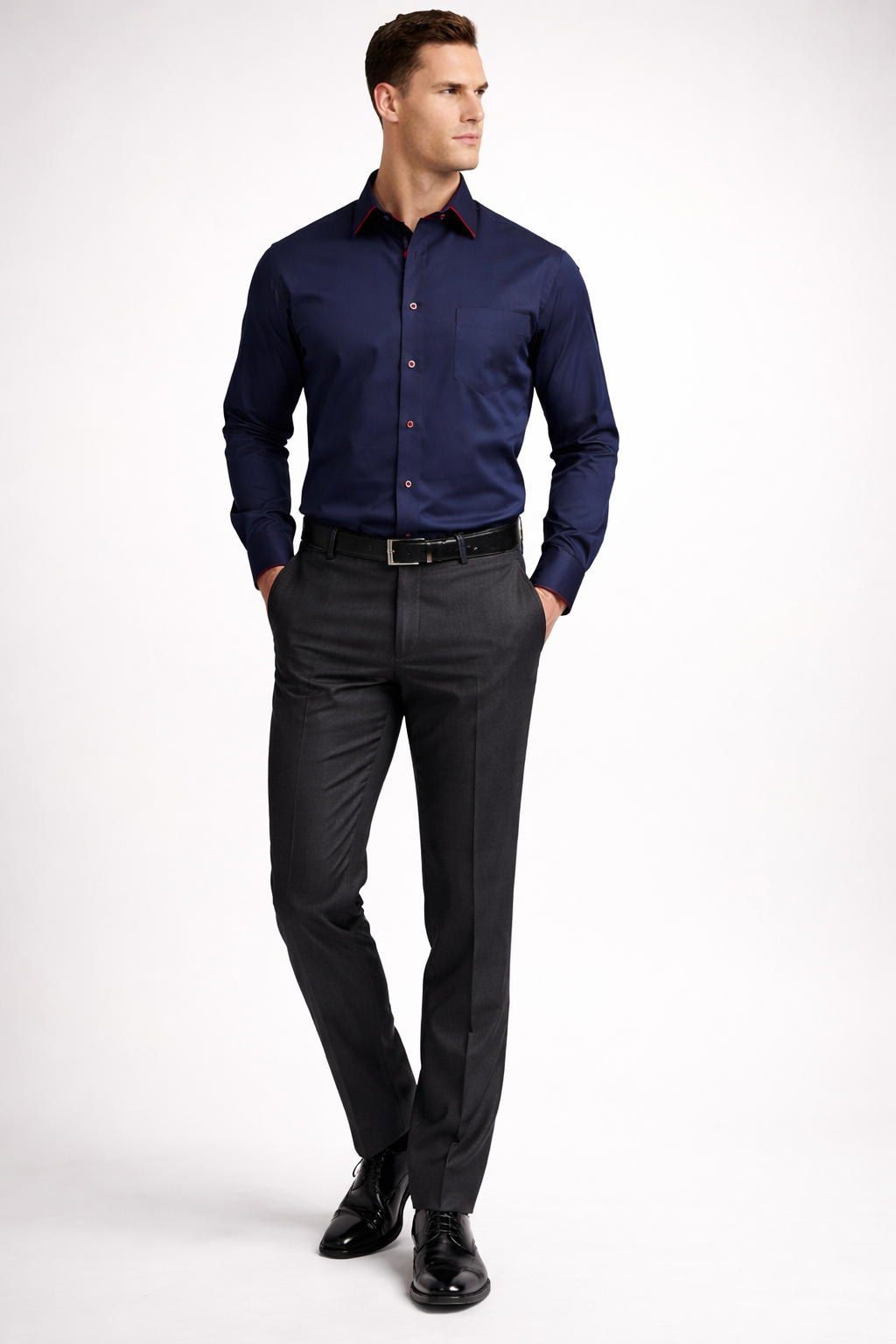 Albert: Camisa Clásica De Algodón Con Mangas Largas