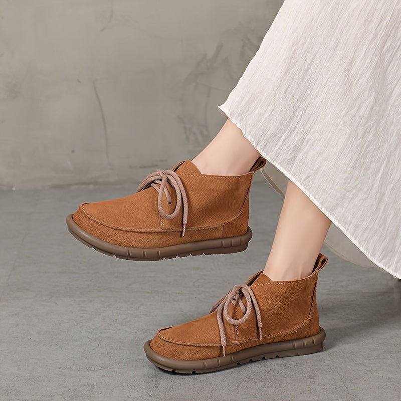 Lirinda - Botas Tobillo De Cuero Con Cordones