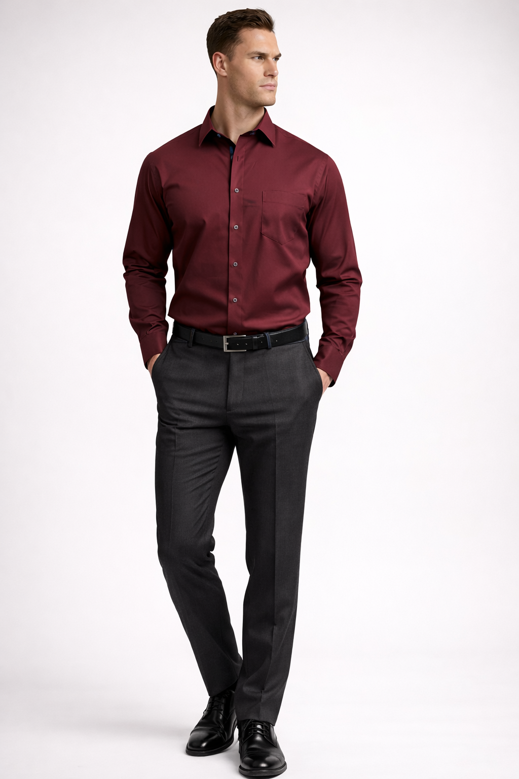 Albert: Camisa Clásica De Algodón Con Mangas Largas