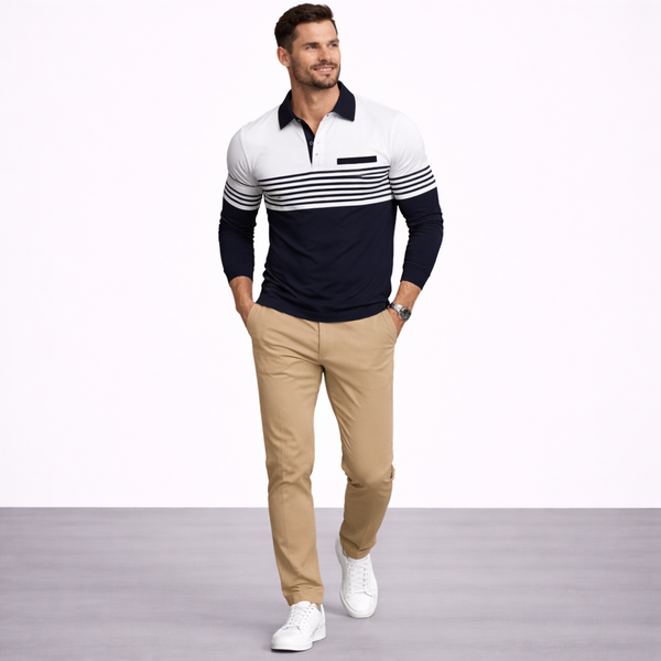 Mialo | Polo de manga larga de lujo para hombre