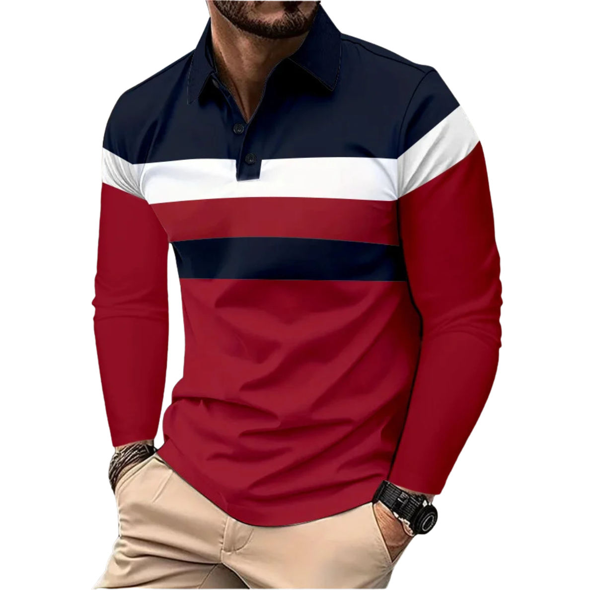 Egu | Polo De Rayas Tricolor Para Hombre