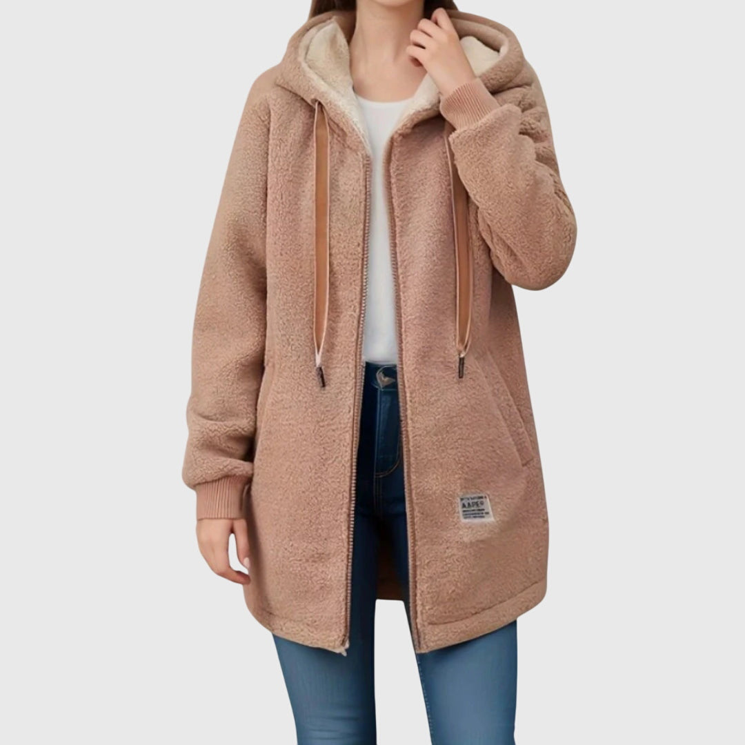 Cálida Chaqueta Polar Teddy Para Mujer