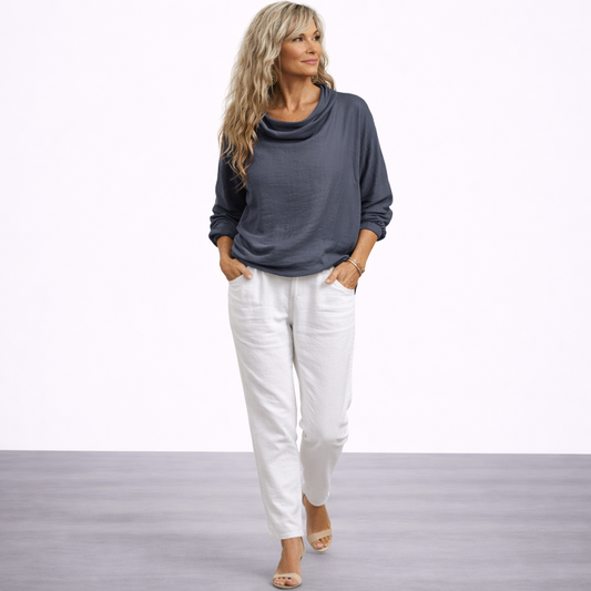 Hellen - Elegante Blusa De Manga Larga