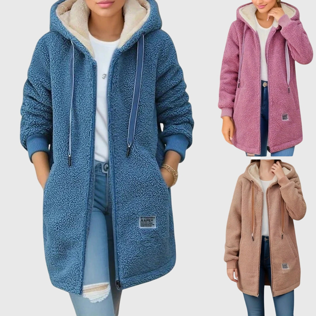 Cálida Chaqueta Polar Teddy Para Mujer