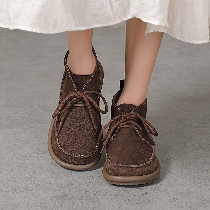 Lirinda - Botas Tobillo De Cuero Con Cordones