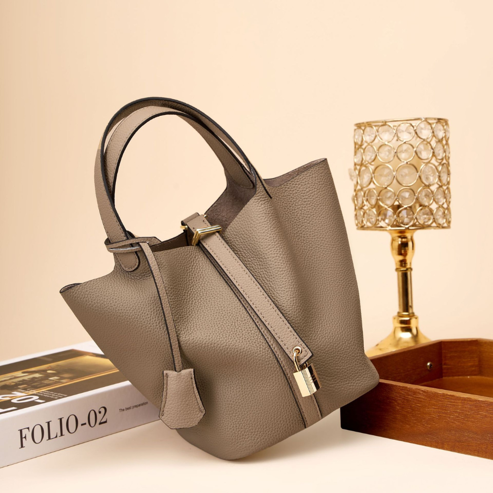 BellaTrend™ | Cuero tipo cubeta Bolso de mano