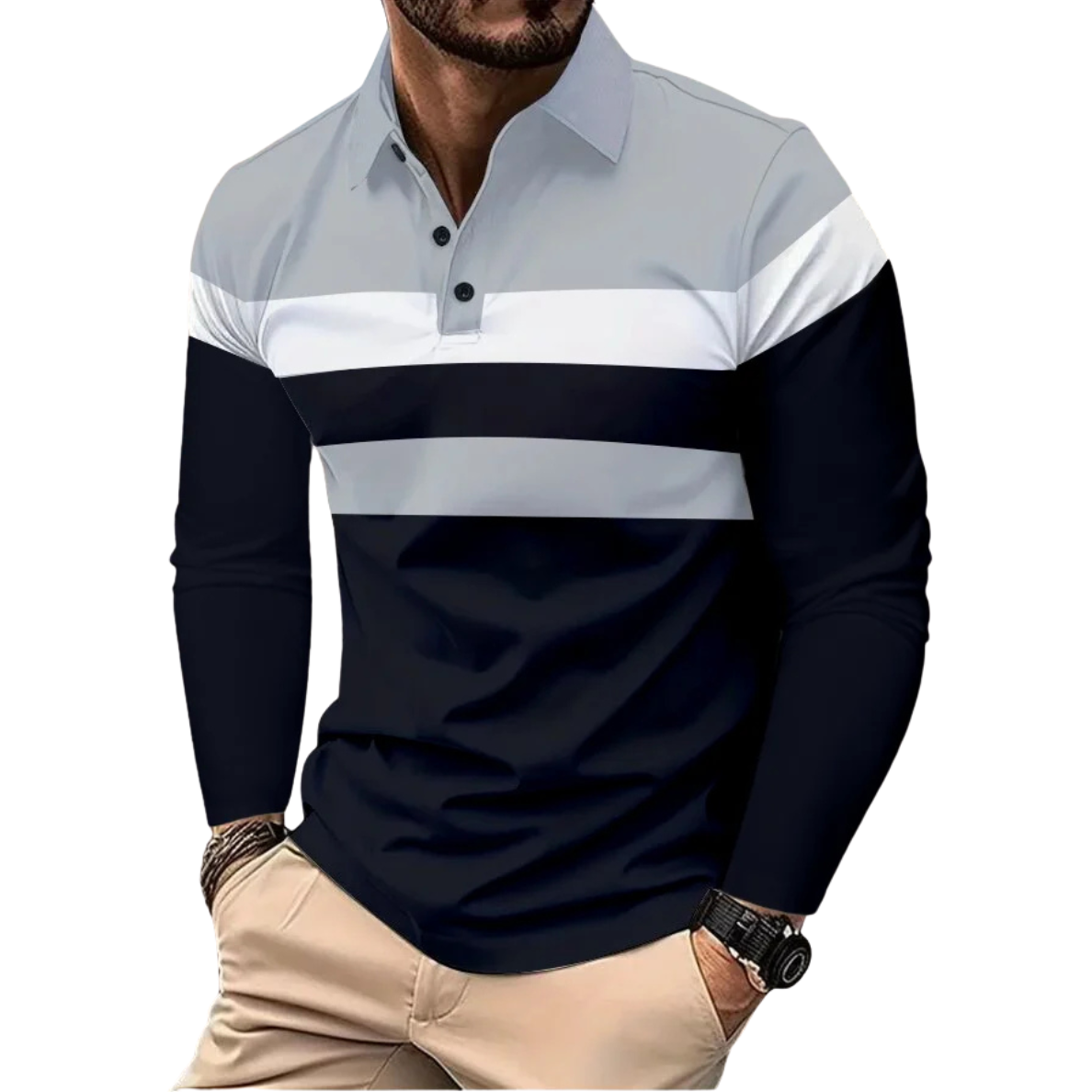 Egu | Polo De Rayas Tricolor Para Hombre