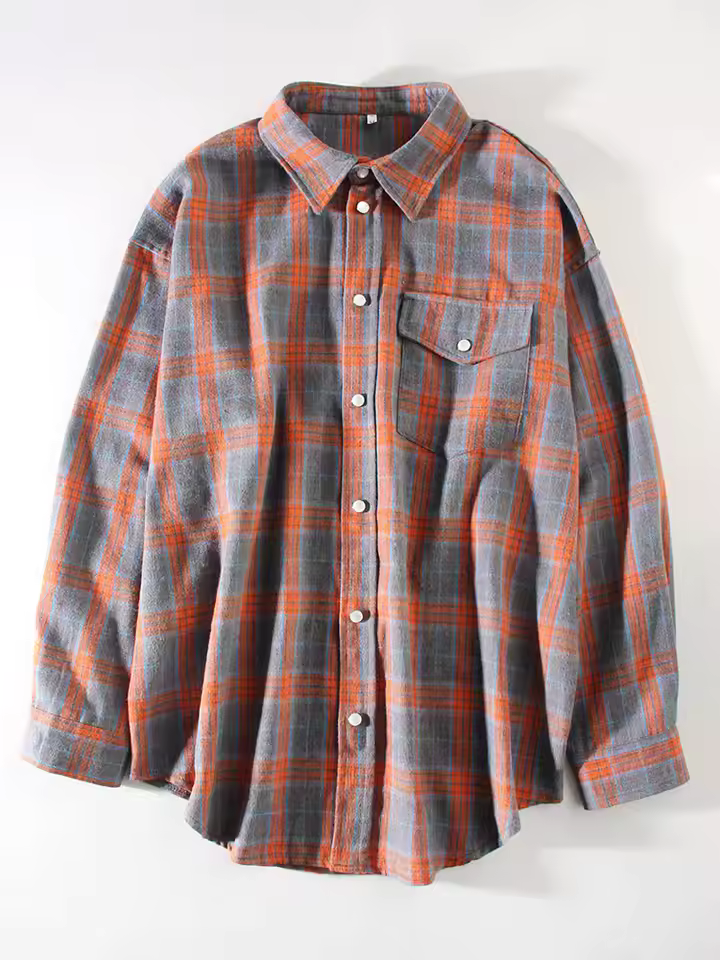 LUSIANA™ | CAMISA DE CUADROS OVERSIZE VINTAGE