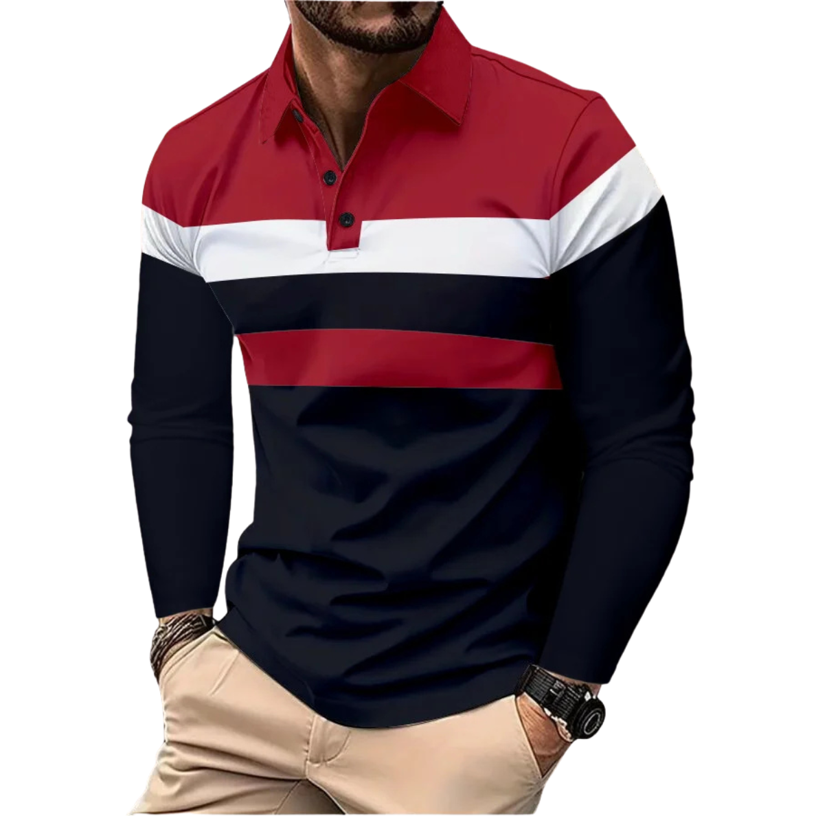 Egu | Polo De Rayas Tricolor Para Hombre