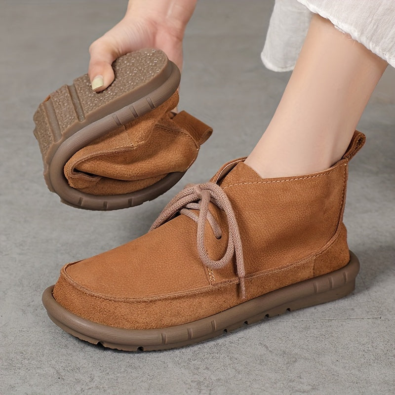 Lirinda - Botas Tobillo De Cuero Con Cordones