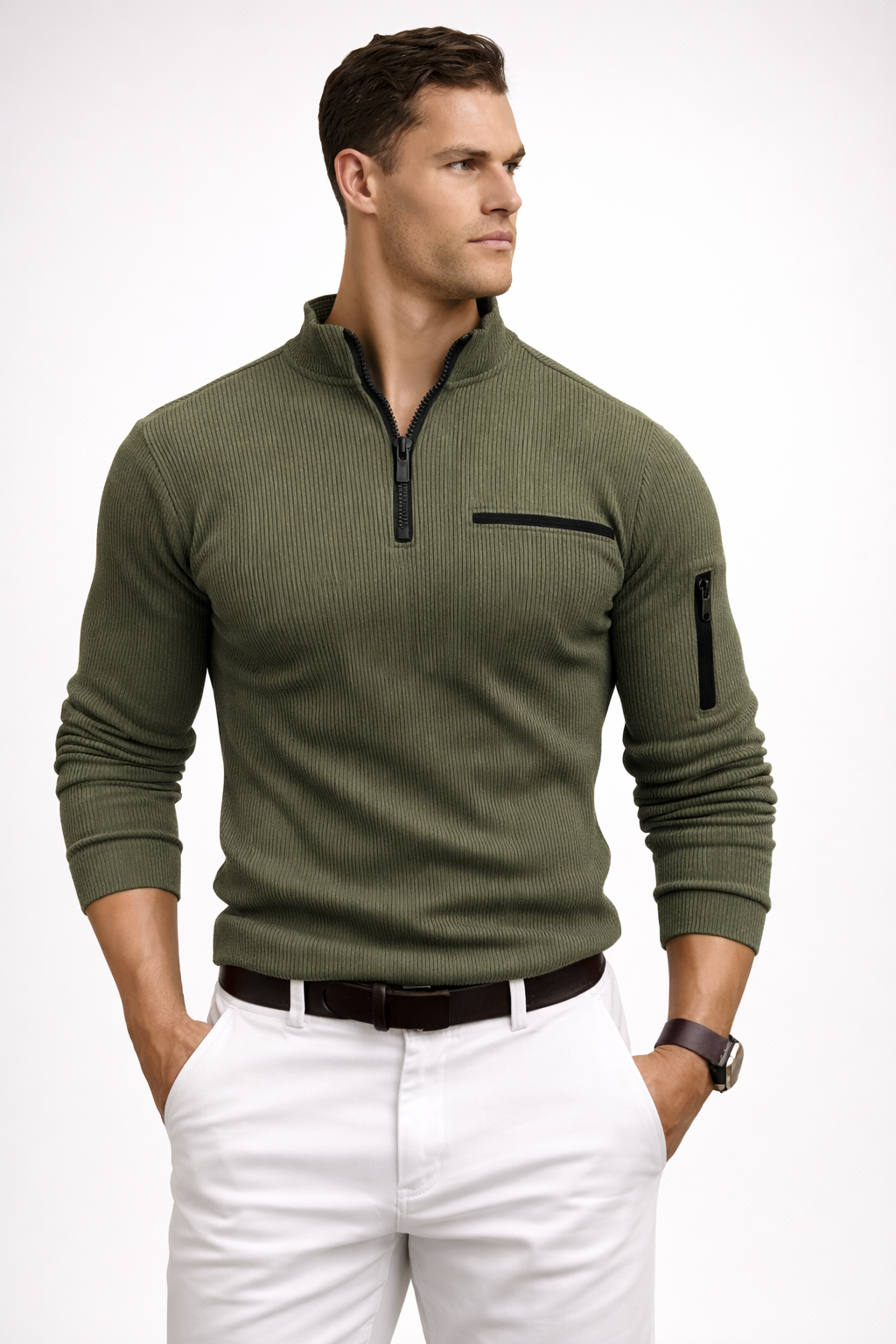 Gusteous | Camisa de manga larga con cremallera