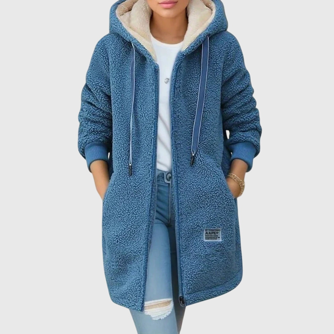 Cálida Chaqueta Polar Teddy Para Mujer