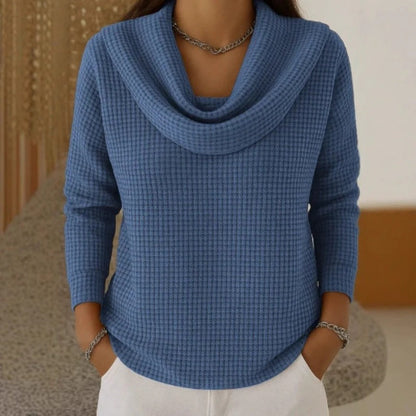 Amber™ – Jersey cálido con cuello vuelto elegante