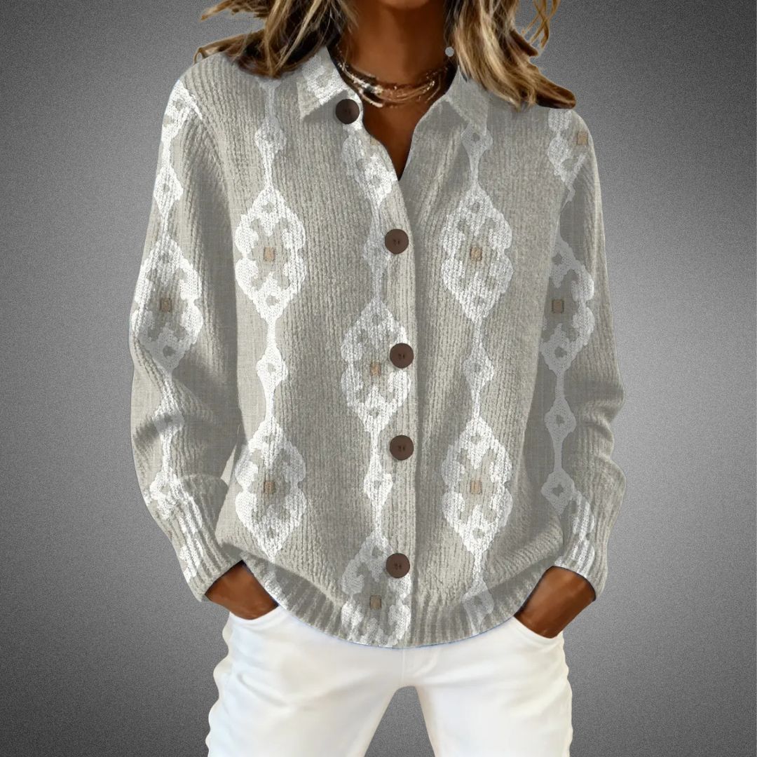 Blair | Cárdigan Con Estampado Artístico