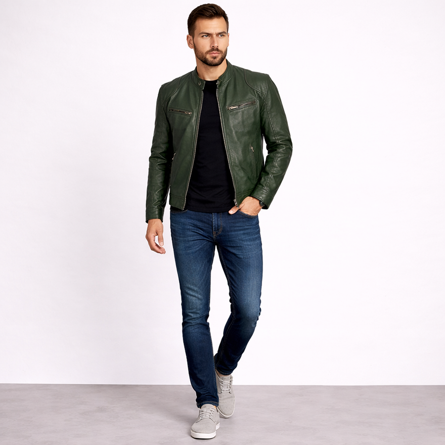 Álvarez | Chaqueta de Cuero Premium