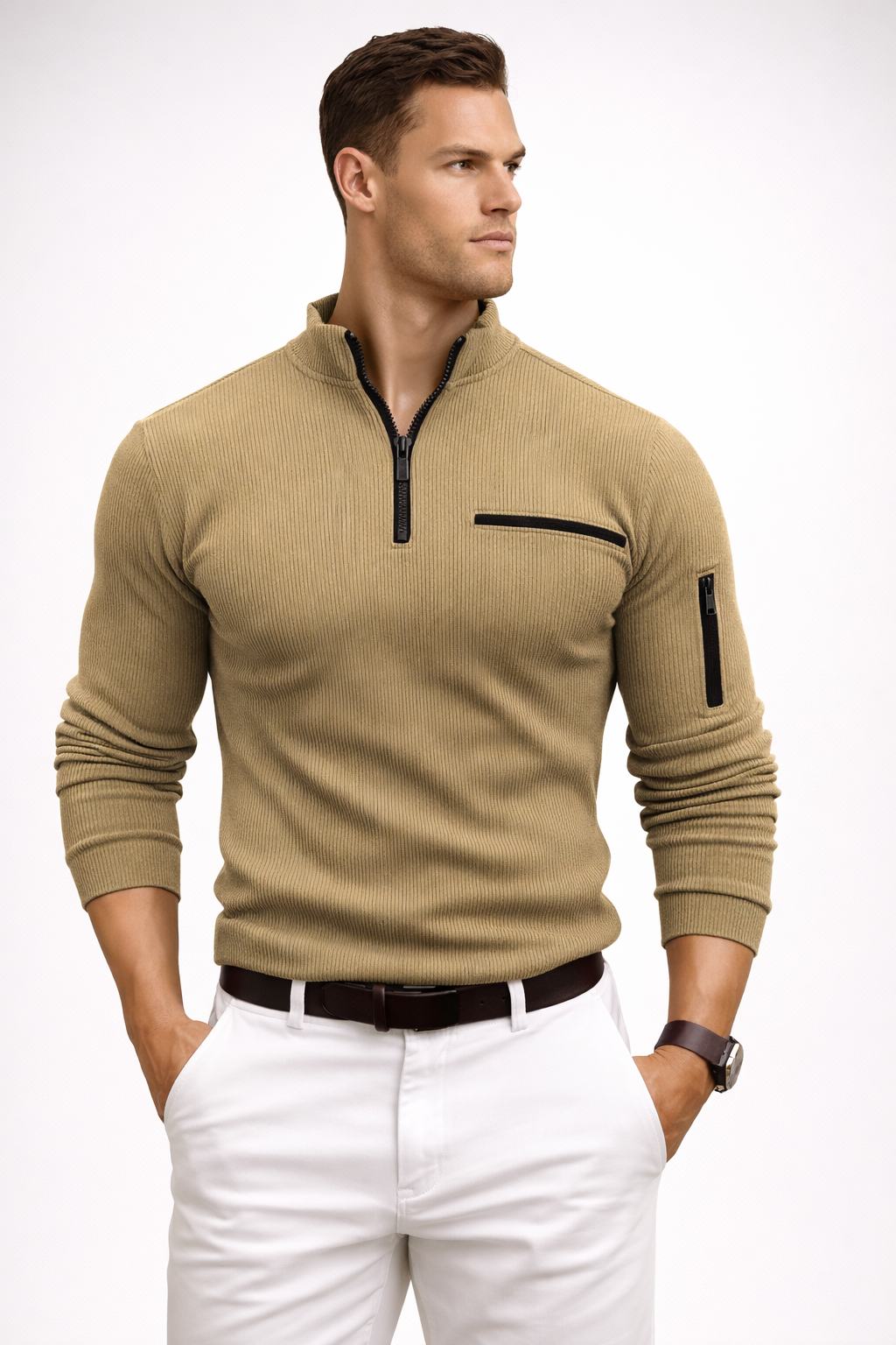 Gusteous | Camisa de manga larga con cremallera