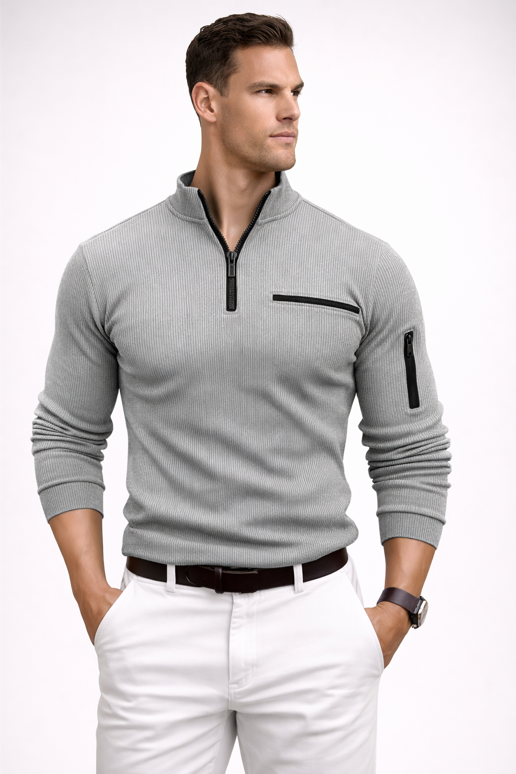 Gusteous | Camisa de manga larga con cremallera