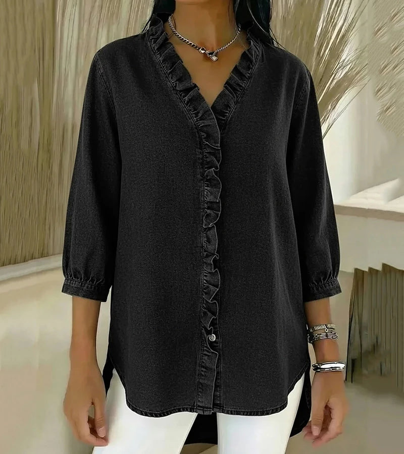 Julia™ | Blusa Denim Ligera