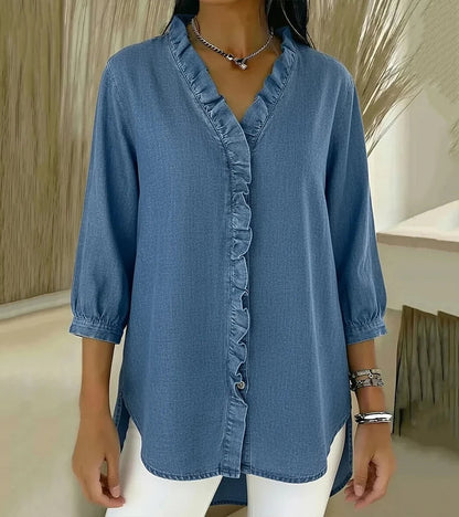 Julia™ | Blusa Denim Ligera