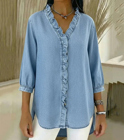Julia™ | Blusa Denim Ligera