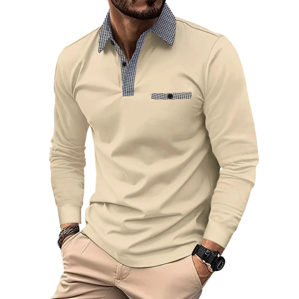 Anhal | Polo Elegante A Cuadros Para Hombre