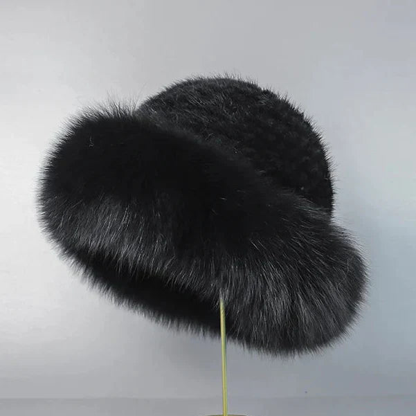 Nivara - Elegante Sombrero Fabricado Con Piel De Visón Natural