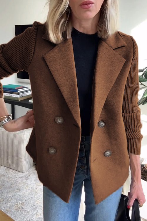 Kittiya - Elegante Blazer De Punto Con Manga Larga