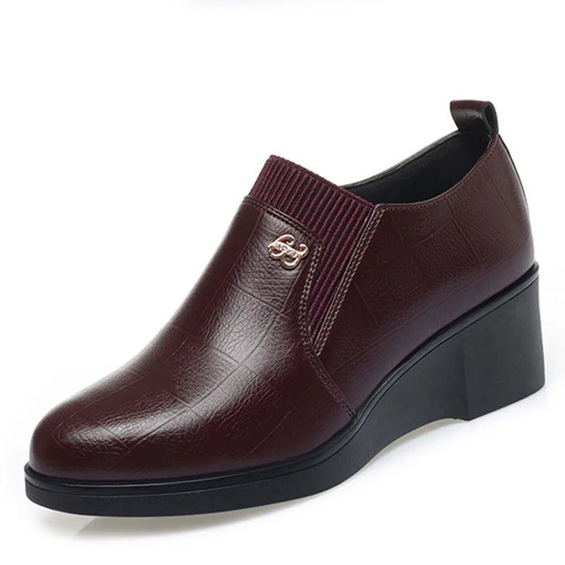 Switolina - Zapatos De Cuña De Piel a La Moda