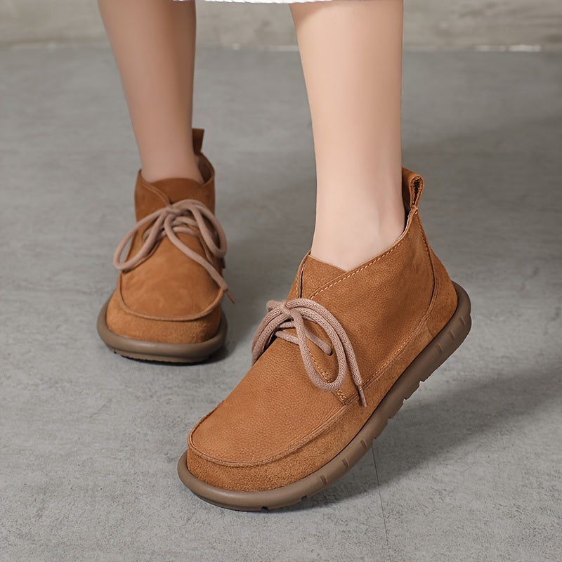 Lirinda - Botas Tobillo De Cuero Con Cordones