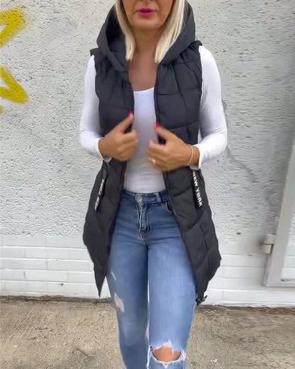 Laruna - Abrigo Acolchado Sin Mangas Con Cremallera